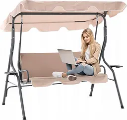Садова гойдалка Garden Line Vip beige 170 x 110 x 153 см - мініатюра 2