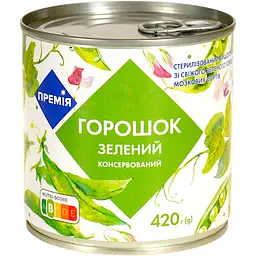 Горошок зелений Премія консервований, 420 г - мініатюра 2