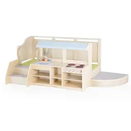 Деревянный игровой комплекс University Кухня 236х116х91 см разноцветный