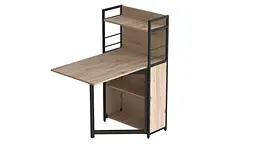 Стіл книжка з етажеркою Практик 1 Ferrum-decor 1200x640x990 Чорний метал ДСП Дуб Сан-Марино 16 мм (FRD-104612) - мініатюра 5