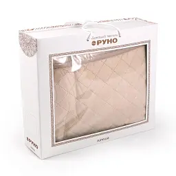 Покривало Руно двостороннє декоративне Velour Beige ромб 220х240 см бежеве - мініатюра 10