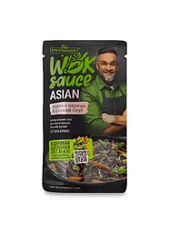 Соус-маринад Pripravka Wok Sause Asian Чорний перець та соєвий соус 140 г