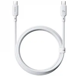Дата кабель Baseus Silky Series OS Fast Charging Type-C to Type-C 100W (1m) (P10377704) Moon White - мініатюра 2
