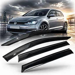 Дефлектори вікон вітровики HIC для Volkswagen Golf VII 2013-2019 хечбек (VW48)