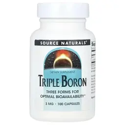 Мінерали Source Naturals Бор потрійний, 3 мг, Triple Boron, 100 капсул (SNS-01913)