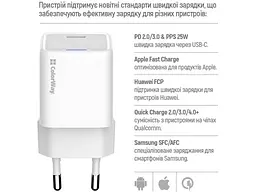 Мережевий зарядний пристрій ColorWay CW-CHS052PDC-WT - мініатюра 5