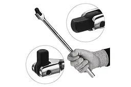 Вороток шарнірний з карданом Intertool 1/2" 375 мм - мініатюра 4