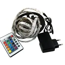 Світлодіодна RGB-стрічка Venom SMD 6060, 5 м 12 V IP20 RGB (VST-6060120600-RGB) з пультом і блоком живлення - мініатюра 3
