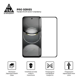 Захисне скло на TECNO Spark 30C 4G (kl5) з олеофобним покриттям, Pro, повне проклеювання, антистатичний і пиловідштовхуючий шар, 9H, самоклеючеся, 2.5D, на весь екран, антистатичний клей, ArmorStandart (ARM81169) - мініатюра 2