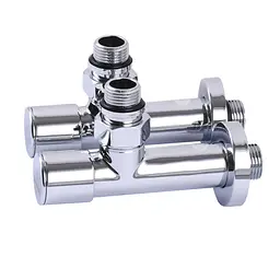 Кран вентильний кутовий з американкою Solomon Lux 1/2″ chrom 7777 (2шт. комплект) 000017504 - мініатюра 5