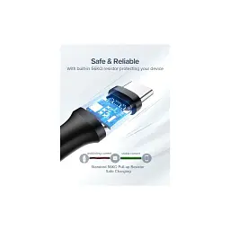 Дата кабель USB 2.0 AM to USB-C 0.25m 3A US287 black Ugreen (60114) - мініатюра 4