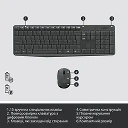 Комплект Logitech MK235 Wireless UA (920-007931) - мініатюра 6