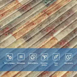 Самоклеюча декоративна 3D панель Sticker Wall бамбук мікс 700x700x8.5мм 073 SW-00000090 - мініатюра 4