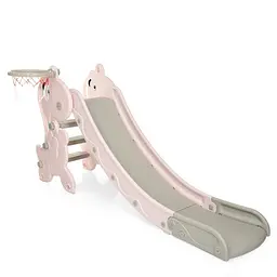 Дитяча гірка пластик з баскетбольним кільцем Bambi 25х48х125 см det0016085
