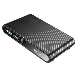 Джерело безперебійного живлення Hoco DB63 Portable DC UPS для роутерів 5V/9V/12V 10000 mAh Black - мініатюра 2
