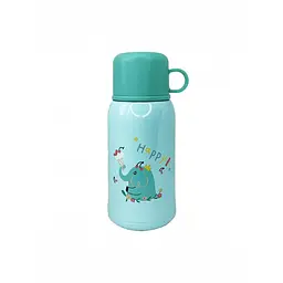 Термос-поїльник з силіконовою трубочкою MGZ-0318(Turquoise) чашкою, в чохлі з ремінцем, 550 мл - мініатюра 2