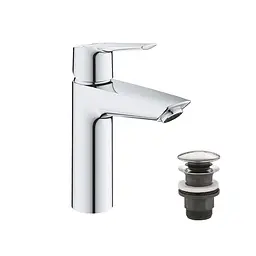 Змішувач для раковини Grohe QuickFix Start M-Size 23746002 з донним клапаном, Хром