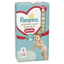 Підгузки Pampers Premium Care Pants Maxi Розмір 4 58 шт (8001090759993) - мініатюра 2