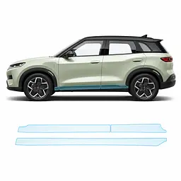 Антигравійна захисна бронеплівка за лекалами для BYD Yuan Up (Atto 2) I 2024- нижня зона кузова пороги