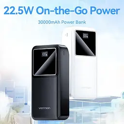 Універсальна мобільна батарея Vention 30000mAh PD QC 3.0 Black (FHMB0) - мініатюра 3
