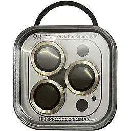 Захисне скло на камеру Epik Metal Classic Gold для Apple iPhone 13 Pro / 13 Pro Max в упаковці золоте - мініатюра 3