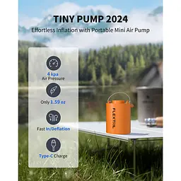 Насос акумуляторний Flextail Tiny Pump - компактний, двосторонній, помаранчевий - мініатюра 4