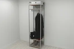 Шафа Гардероб Уні секція 2 серії Конект Ferrum-decor 220x60x50см Сірий метал ДСП Дуб Сонома Трюфель 32 мм (FRD-104542) - мініатюра 6
