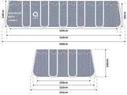 Прямокутний каркасний басейн Avenli 540 x 250 x 100 см (16в1) - мініатюра 4