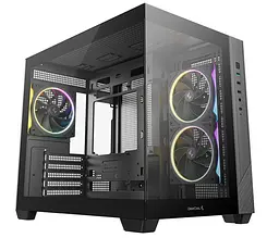 Корпус Deepcool CG330 3F чорний Без БЖ ITX/Micro-ATX/Micro-ATX(Rear connector),1+1x3.5,2+2+2*2.5";