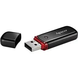 USB флеш накопичувач Apacer 32GB AH333 black USB 2.0 (AP32GAH333B-1) - мініатюра 2
