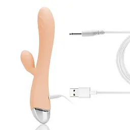 Смарт вібратор-кролик з USB зарядкою 21 см для клітора та точки G Рожевий - мініатюра 8