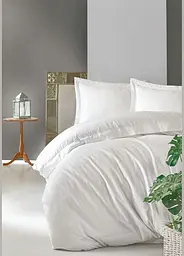 Комплект постільної білизни євро 200х220 Elegant - White сатин TC303375726
