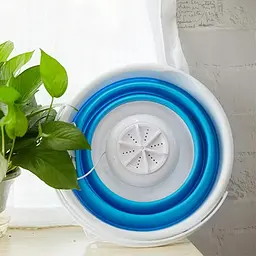 Туристична ультразвукова портативна міні пральна машинка Turbine Wash Ultrasonic + відро (1857390621) - мініатюра 9