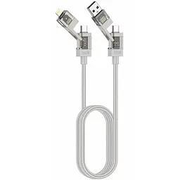 Дата кабель Amaya ACD-390 4in1 Type-C to Lightning/Type-C to USB 240W (1m) Biege