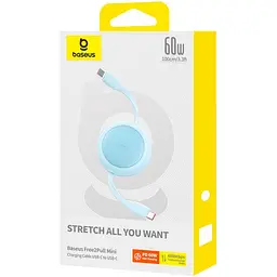 Кабель Baseus Free2Pull Mini Charging Cable Type-C to Type-C 60W 1m P10364500311-01 Blue - мініатюра 4