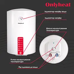 Бойлер OnlyHeat RS80L(wet) 80 л Білий - мініатюра 5