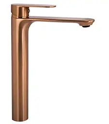 Змішувач для умивальника Rea Drop високий brushed copper REA-B8972 - мініатюра 4