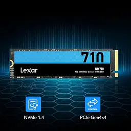 Накопичувач SSD Lexar m.2 NVMe 1TB NM710 1Tb PCI-E 4.0x4 (LNM710X01T-RNNNG) (LNM710X001T-RNNNG) - мініатюра 5