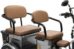 Електроскутер Триколісний 4-місний Crosser TR-4 VAGON (1000W, 72V,24Ah) Сірий - мініатюра 4