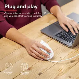 Мишка Trust Verto Ergonomic USB White (25133) - мініатюра 8