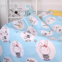 Комплект постільної білизни MirSon Бязь Kids Time 20-0044 Cats and bunnies 143x210 см (2200009641008) - мініатюра 3