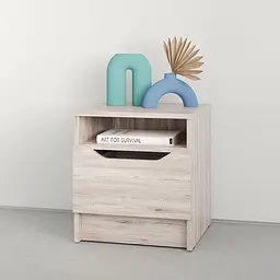 Приліжкова тумба MebelStar Лілу 40x40x44,5 см Аляска сірий (MBS-1377)