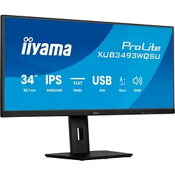 Монітор 34" Iiyama XUB3493WQSU-B6 UWQHD IPS 120 Hz (XUB3493WQSU-B6) - мініатюра 3