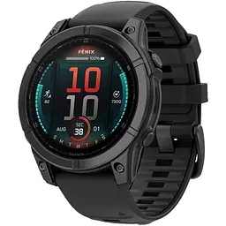 Смарт-годинник Garmin Fenix E 47mm AMOLED Slate Gray Steel with Black Silicone Band (010-03025-03/01) [116556]