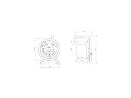 Котушка для подовжувача BEMIS 50м без пров.(3x1,5 ПВС) з 4 розетками б/з 16А IP44 BM9-3100-0000 - мініатюра 2
