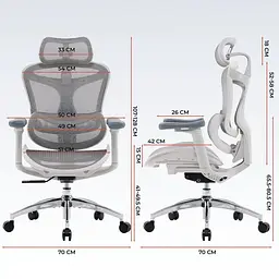 Ігрове крісло Sihoo DORO C300L Mesh White (DORO-C300L-A3-102) - мініатюра 13