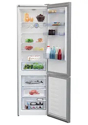 Холодильник з нижньою морозильною камерою Beko RCSA406K30XB 203х67х60см 2 двері Холодильне відділення - 253 л Морозильне відділення - 109 л A++ ST Сірий (RCSA406K30XB) - мініатюра 3