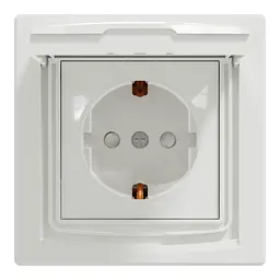 Розетка Schneider Electric ASFORA з кришкою IP44, біла (EPH3100321)