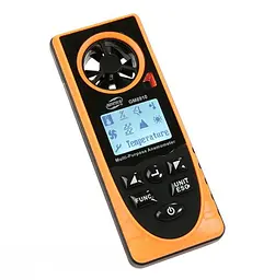 Багатофункціональний анемометр-метеостанція 0,7-30м/с -20-60°C Benetech 4,8x2,12x12,2 см hoz0010068 - мініатюра 3