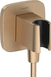 Шлангове під'єднання Hansgrohe FixFit Porter Q з тримачем Brushed Bronze 26887140, Бронза